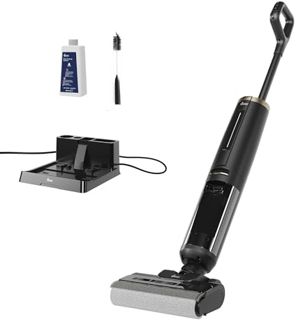 Hoover HW3 Plus Aspirateur Laveur, sans Fil, Eau et Poussière, Puissant 16 000Pa, Autonomie 40 Min,Tech.Anti-Twist Anti-emmêlement, Autonettoyage & Séchage à l’Air Chaud 55°, Nettoyage Double Bords