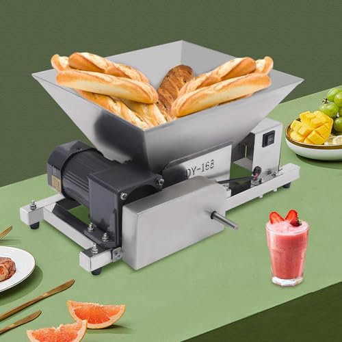 Elektrische Obstmühle Obst und Brot Zerkleinerungsmaschine zum Zerkleinern von geschälten und gewürfelten Silber 52 * 30 * 38cm 4L 75rpm