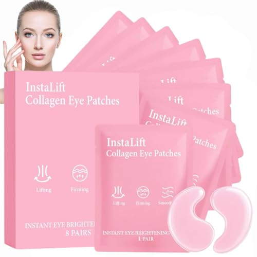 Instalift Collagen Eye Patches, Instalift Patch Yeux Coréen, Eye Patch Korean, Korean Skincare, Patches Pour Les Yeux, Degonfle Et Réduit Les Cernes, Soin Des Rides Anti-âge, Hydrate & Nourrit (8PC)