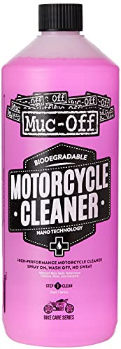Muc Off Nano-Tech Motorcycle Cleaner Motorrad Reiniger 1 l - Hochwirksames, Biologisch Abbaubares Motorrad Reinigungsmittel Spray - Sicher auf Allen Oberflächen und für Alle Motorradtypen Geeignet