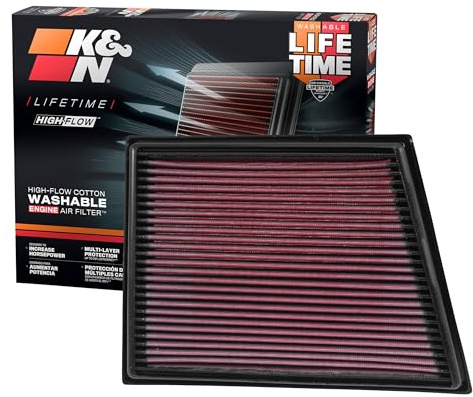 K&N 33-3025 Filtri Aria Sostitutivi Auto, Lavabile e Riutilizzabile