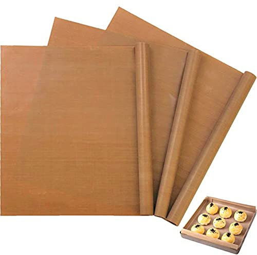 Carta da Forno Riutilizzabile Antiaderente 4 Pezzi Non Sbiancata Carta da Forno Pellicole da Forno Permanenti Carta da Forno Ecologica Premium Resistente Antiolio Carta Forno(30 × 40 cm)