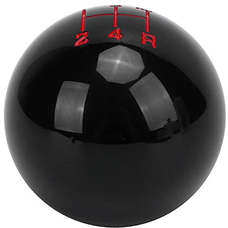 Schaltknaufkopf, 5 Gang verschleißfest 54mm Durchmesser M12x1,25 Lochgröße runder Schaltknauf Acryl für Autos(Schwarz)