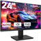 KOORUI 24 Zoll Gaming Monitor FHD (1920 x 1080), 100 Hz, VA, AdaptiveSync, Integrierter Lautsprecher, HDMI, VGA, 75 * 75 mm VESA-Montage, Eye Care, Rahmenlos, Schwarz