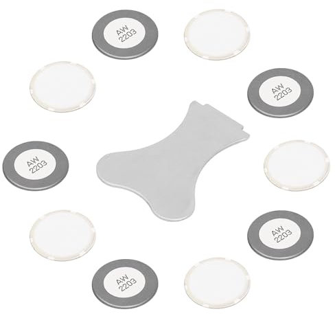 Yosoo Health Gear 10Pcs 20mm Ultrasonic Mist Maker Ceramic Disc for Humidifier Parts, Replacement Pond Fogger Discs, Ultrasonic Mister Disc with Iron Plate