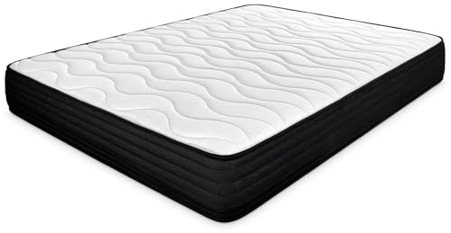 amuéblate online Venus Matelas viscoélastique réversible (Face Hiver-été) fermeté Moyenne-Haute, épaisseur 25 cm, Anti-acariens, Anti-bactéries et hypoallergénique, 90 x 190 cm