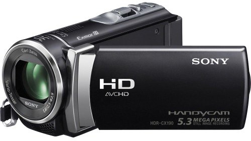 Sony HDR-CX190 Camcorder 5.3MP with 25x Optical Zoom CMOS, 25.4/5.8 mm 1/5.8 2.5-62.5 mm MS Pro-HG Duo, SD, SDXC, 2.7-Inch LCD Black (Renewed)