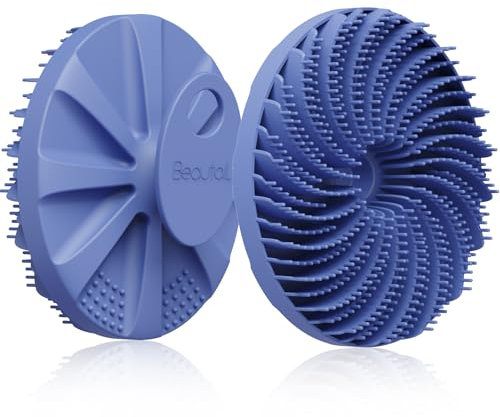 BEAUTAIL Körperbürste aus Silikon, Sanftes Peeling Duschbürste für Empfindliche Haut, Badebürste, Dusche Bürste, Körper Bürsten, Peelingbürste, Guten Schaum, Rutschfester Griff, 1 Stück, Violett
