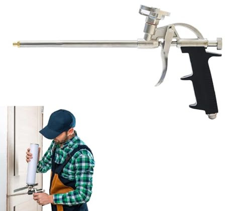 PU Schaumpistole,Robuste Schaumpistole,Bauschaumpistole,PU Expanding Foam Gun,Dosierpistole aus Metall,Schaum PU Bauschaumpistole,Schaumpistole Bauschaum zum Abdichten,Füllen für Heimwerker und Profi