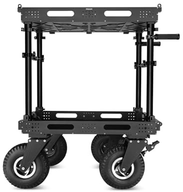 PROAIM 76.2 cm Atlas V2 Videoproduktionskamera-Wagen für Film/Studio/Bühne Nutzlast bis zu 300 kg/660lb Inklusive Schwalbenschwanzverriegelungsrollen und verstellbaren Griffen (CT-ATLS-30)
