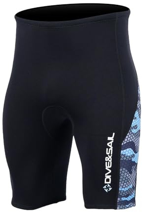 Lynqeeh Men Wetsuit Pants Neoprene Shorts 2mm Thermal Swim Leggings with Adjustable Drawstring Waistband for Surfing Diving Kayaking