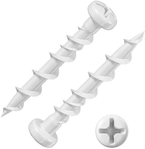 Wensilon (100 pcs) Pan Head Drywall Anchors 1-1/4 White Anti Rust Coating, Bolt Anchor, Duty Hollow Wall Anchors