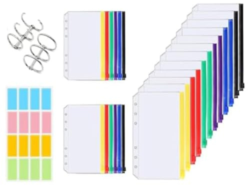 Fegtrtyoa A6 Formato A6 Impermeabile In PVC Buste per da Maglia Circolari Cartelle con Cerniera per Borsa per da Maglia Rotondi, B