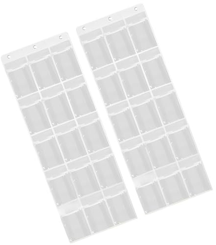Borsa portaoggetti per cuffie in aula – Organizer trasparente in PVC, borsa da appendere in PVC resistente, supporto da parete e porta, pratico contenitore per schede per calcolatrice per auricolari