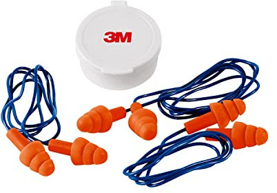 3M Corded Reusable Earplug, 3-Pair with Case, 90716-80025T Original Version