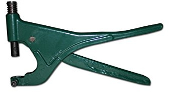 Pinza torchio a pistone adatta per forare e montare occhielli, rivetti borchie con rivetti, bottoni automatici, bottoni jeans, ganci ecc. Comoda e Maneggevole. Nuda senza ricambi.