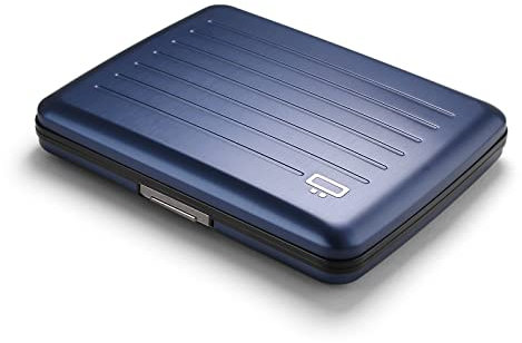 ÖGON -DESIGNS- Aluminium Geldbörse, Große Kapazität mit Metallverschluss, RFID Schutz vor Betrug und Entmagnetisierung, Modell Smart Case Oslo Large