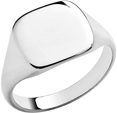 Sterling Silver Heavy Signet Ring size M N O P Q R S T U V W X Y Z Mens & Ladies