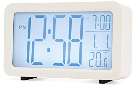 Acctim Harley Superbrite® Modern Digital Alarm Clock (White)