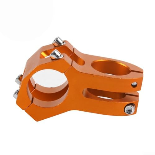 Potence de guidon de vélo courte, améliorez votre conduite avec une potence réglable pour vélo VTT, 31 8 mm (orange)