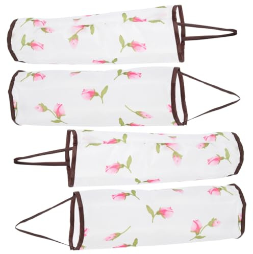4pcs Hanging Plastic Bag Holder Polyester Bag Organizer