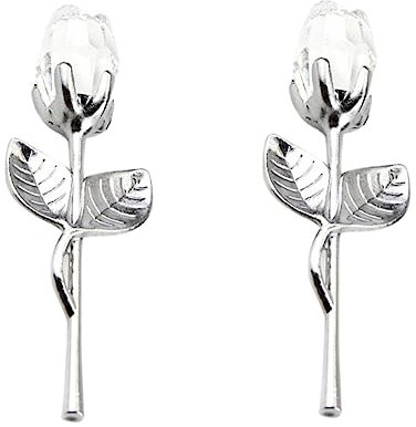 Cabilock 2pcs Artisanal Floral Figurine Artificial Flower Heads Petals Crystal Ornament for Home Decor