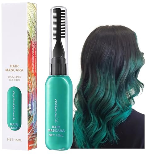 Green Hair Dye Hair Chalk, Temporary Hair Dye, Hair Colour Spray Hair Mascara, Coloured Hair Spray Wash in Wash out Hair Colour Stick