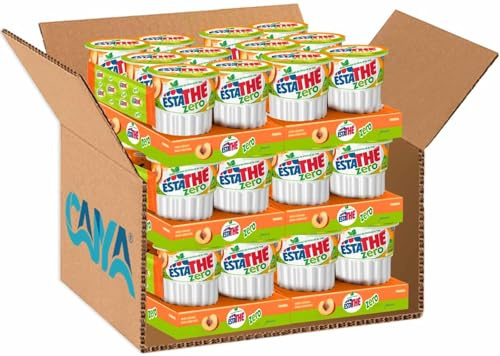 Thè Pesca Zero Bevanda con Infuso Vero di Foglie di Thè a Pesca Senza Zuccheri in Brick per estathe 6x200ml [BOX con 6 Confezioni]