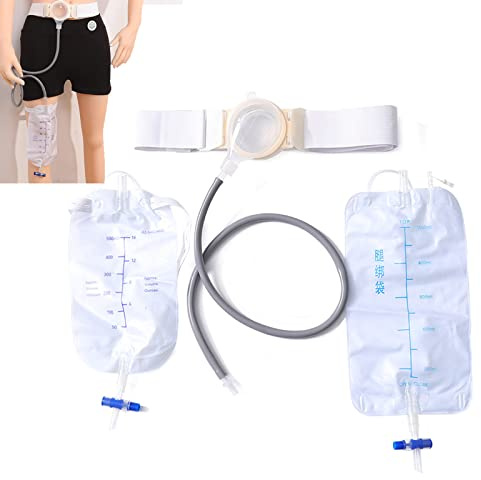 poches de stomie, Sac d'urostomie avec poches latérales jour et nuit for les soins de colostomie, poche à urine latérale coupe complète for la taille