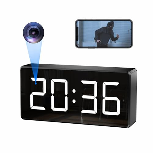 4K Horloge Camera Espion sans Fil WiFi caméra de surveillance - Black