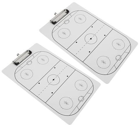 SUPVOX Lavagna Cancellabile a Secco per Hockey 2 Pezzi Clip Lavagna Bianca Portatile per Allenatori Strumento Riutilizzabile per Pianificazione Tattica e Allenamenti Sportivi