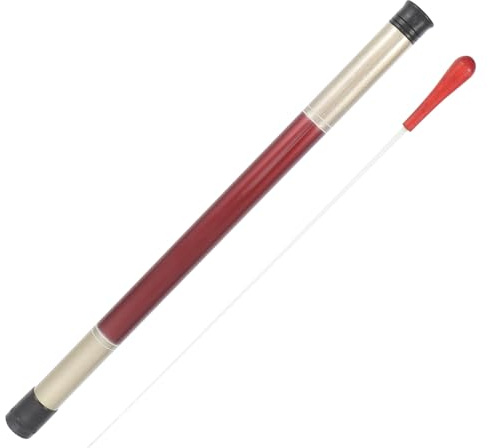 INOOMP Bastón de Dirección de Madera de Sándalo Rojo Oscuro, Set Portátil Funda, Herramienta para Conductor Musical en Conciertos y Espectáculos