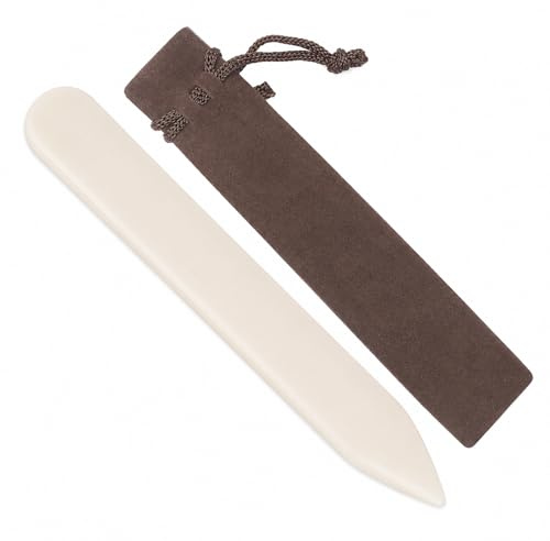 Genuine Bone Folder Paper Creaser Set Scorer Crease Marker Card Making Office Supplies Handmade Book Bookbinding Craft Scoring Folding Creasing Paper Crafting Scrapbooking Tool Leather Burnishing