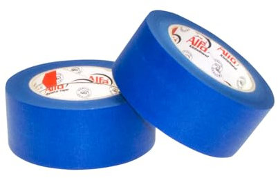 Trijexx 2x Blue Tape 50 mm x 50 m Profi-Qualiätä blaues Klebeband/Kreppband für den 3D-Druck Malerkreppband