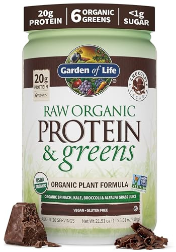 GARDEN OF LIFE Organic Chocolate Protein & Greens, 21.51 OZ