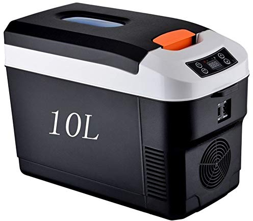 YADLCR bilkylskåp, elektrisk kylbox, 10 l liter frys 12 V 220 V bärbar minikylskåp varm/kall lämplig för lastbilsförare, camping, picknick etc (färg: 1)