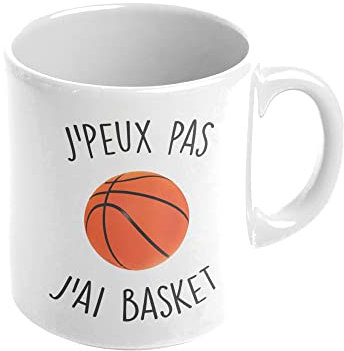 Mygoodprice MUG en céramique au motif J'peux pas basketball
