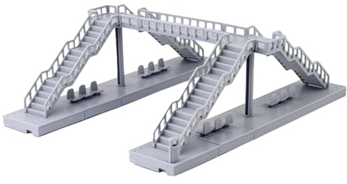 Cubeta de arena elevada para pasarelas, maquetas de puente peatonal, modelo de puente peatonal de ferrocarril, modelo de construcción de ferrocarril para niños, niños, adultos, niños pequeños