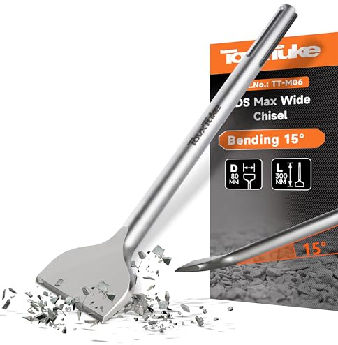 TovxTuke 3-in Wide SDS Max Scaling Chisel,Curved Blade Compatible with SDS Max Hammers (3 X 12)