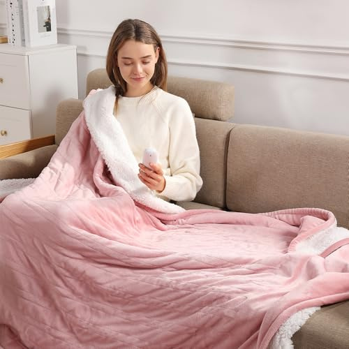 Heated Blanket Pink Heated Throw Blanket Heating Blanket 50x60 Ultra Warm