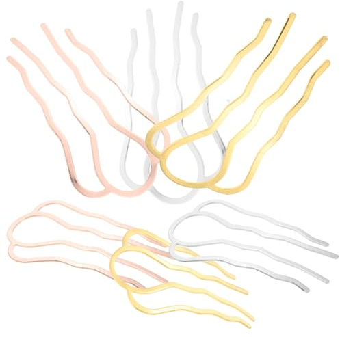 Didiseaon Pettini Laterali in Metallo Accessori Eleganti Forma a Onde Set 6pezzi Superficie Liscia che Non Tira i Chioma per Chioma per Acconciature Donna