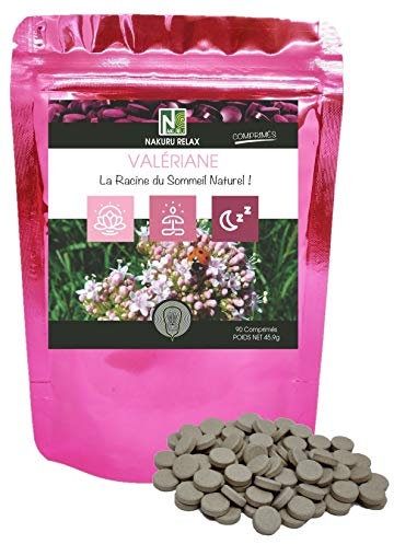 NAKURU | Valériane | NAKURU Relax | Fabriqué en France | La Racine du Sommeil Naturel! (90 Comprimés de 510mg / Poids Net: 45,9g)