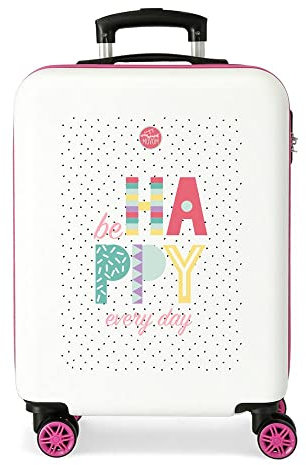 MOVOM Be Happy, Trolley Rigido Cabina 55m Bambine E Ragazze, Multicolore, Media