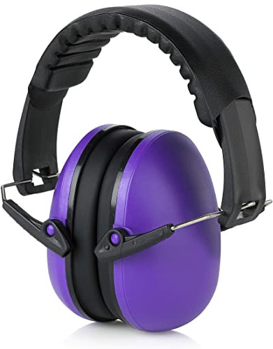 MEDca Gehörschutz und lärmmindernde Ohrenschützer - Leichter verstellbarer und faltbarer Sicherheits-Gehörschutz - Geeignet für Erwachsene - Kinder Lila