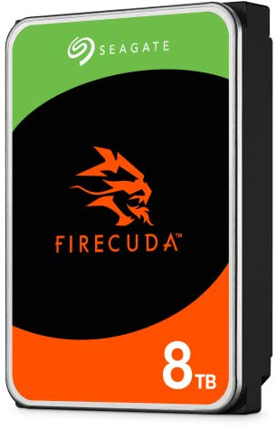 Seagate FireCuda HDD, 8 TB, Internal Hard Drive HDD - 3.5 Inch CMR SATA 6 Gb/s 7,200 RPM 256 MB Cache 300 TB/year, 3 year Rescue Services (ST8000DX001)