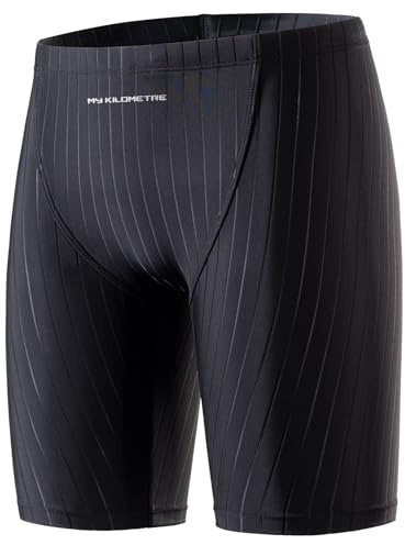 MY KILOMETRE Pojkar Baddräkt Jammer - Hållbara Simbyxor Jammers Klorresistenta, Snabbttorkande Mellanlängd Shorts Badbyxor för Träning och Tävling