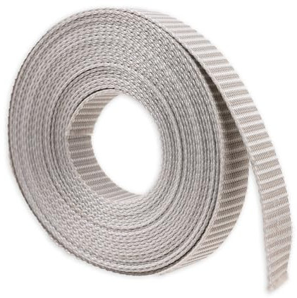 Jalousiene Ersatzteile-Shop Roller shutter belt, grey, 15 mm, length: 7 metres, suitable for roller shutters on doors and windows, high tear resistance and UV stability, roller shutter webbing
