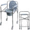 Bedside Commode Chair with Wheel, Heavy Duty Steel Frame Portable Toilets for Elderly with Adjustable Height, Bedside Commodes for Seniors, Portable Commode for Elderly