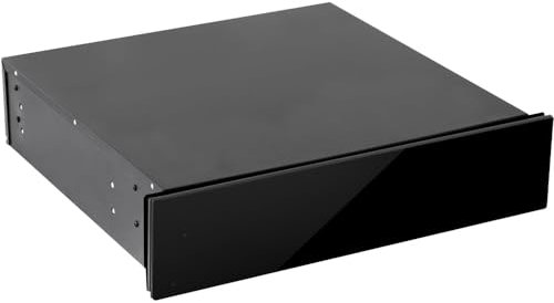 60cm Built-In Warming Drawer - Kitchen Wall Plate Heater - Push to Open Black