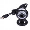 Webcam Tooth USB 50.0 M 6 LED Webcam Cámara con micrófono Incorporado para computadora portátil PC de Escritorio Cubre Webcam (Black, One Size)